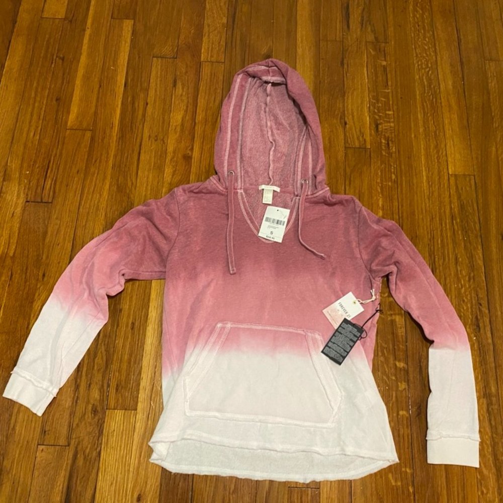 LAST CHANCE - Mauve Cream Ombre Hoodie S